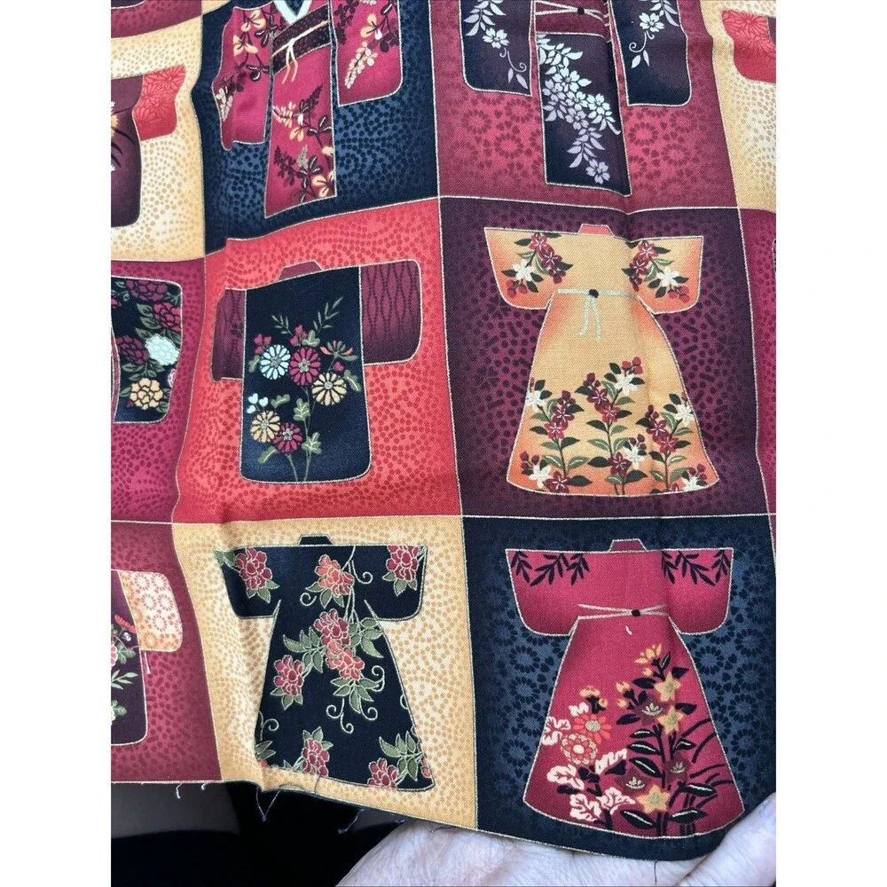 Fabric Lot Quilting Crafts Sewing Art Project Cotton Prints Red Tones 6 Pc